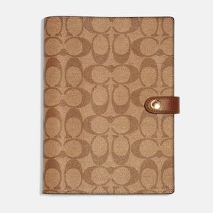 NWT Coach Signature Canvas Journal Cover & Notepad
